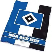 Hamburger SV HSV Fan Item HSV Fleece Blanket with Block Stripes