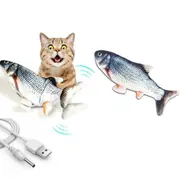 Realistic Moving Fish Toy for Cat Flopping Fish Toy(Without Catnip)