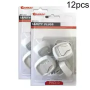 12pcs Baby/Child Power Point Cover/Board/Safety Plugs/Protective/Outlet/NZ/AU