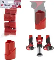 [48 Tools] Milwaukee M12 12V Tool Mount Holder, 4 Pack with 1/4" Nut Insert, Strong UV-Stabilized ABS - Clip-in Design for Tradesmen