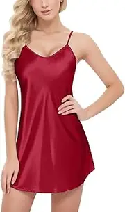 [Generic] Men's Sexy Satin Mini Dress with Straps and G-String