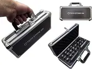 Portable Secure Combination Lock Business Travel with Carry Handle - Memory Thumb Flash USB Drive and Electronics Accessories Organizer Storage Case with Antistatic Foam
