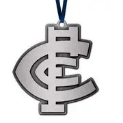 Carlton Blues AFL Metal Christmas Tree Ornament Decoration