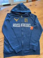 Dune House Atreides Blue Zippered Hoodie BoxLunch Unisex large NWT ret $59.90