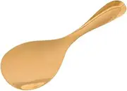 Cabilock Non Stick Copper Rice Spoon Kitchen Rice Scoop with Ergonomic Handle for Easy Handling for Home and Restaurant Use High Temperature Resistant Rice Shovel