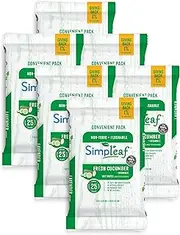 Simpleaf Flushable Wet Wipes | Eco- Friendly, Paraben & Alcohol Free | Hypoallergenic & Safe for Sensitive Skin | Soothing Aloe Vera Formula with Cucumber Scent | (25-Count) 6 Pack