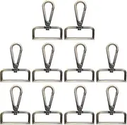 uxcell 10pcs Metal D Ring Lobster Claw Clasps 1.5" (38mm) Zinc Alloy 360 Degree Swivel Trigger Push Gate Snap Hooks for Keychains Jewelry Strap DIY Crafts, Yellow