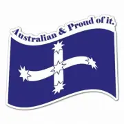 Australian And Proud Eureka Sticker Aussie Car Flag 4x4 Funny Ute