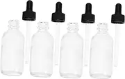 Baluue 4Pcs Dropper Bottles for Essential Oils Travel Friendly Oil Dispenser with Leak Cap for Perfumes Colognes and Hair Oils