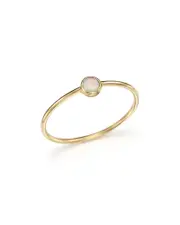 Zoe Chicco 14K Gold Thin Ring with a Bezel Set Round Opal