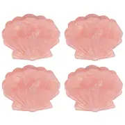 4PK Annabel Trends Tamed Hair Claw Shell Clamp Women's Accessory 8.5cm Pink