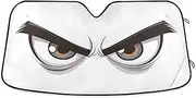 Windshield Sunshade Simple Cartoon Angry Eyes, Foldable Front Window Cover, Car Windshield UV Shield (M)