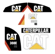 Decal Sticker Set CAT 308E2 CR Mini Digger Excavator Decal Set