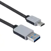 2 Pcs 3m Woven Style USB-C / Type-C 3.1 Male to USB 3.0 Male Data / Charger Cable