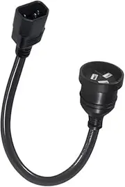 IEC C14 to Aus 3 Prong Plug Female Socket Power Cable APC UPS Unit Extension Power Supply Cord 240V 20cm Short Length for conditioners, Studio Equipment