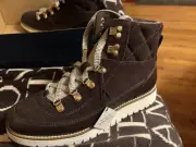 Women's Hiker Boots Cole Haan Zerogrand Elissa WATER PROOF Dark Chocolate Suede