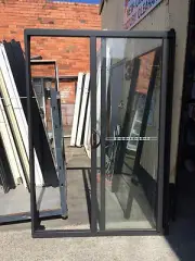 2100h x 1450w NEW Sliding Door Textura® Monument Grey SF or FS Single Glazed