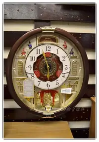 在飛比找Yahoo!奇摩拍賣優惠-日本精工SEIKO 902 咖啡色框天使音樂鐘 造型變化時鐘