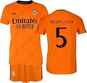 Real Madrid Bellingham 24/25 Season 24/25 Kids Age 8 Years Replica Official Licensed Orange 8 Years, Orange, 8 Years