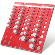 42 Holes Nut and Bolt Thread Checker - Bolt Size Finder, Thread Checker Stand...