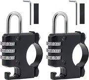 Windance 2PCS Anti-Theft Helmet Lock Combination Password Security Lock for Motorcycle Scooter ATV Bicycles
