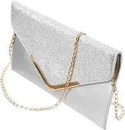 [Healeved] Glitter Evening Clutch Bag for Women Sequin Chain Shoulder Purse Stylish Formal Evening Bag for Parties Handbag