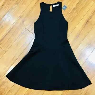 Abercrombie Fitch black party cocktail mini flare dress preppy XS new tags
