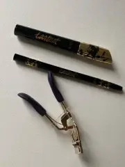 Tarte Tartiest Double Take Eyeliner / lash paint mascara BLACK / curler GIFT