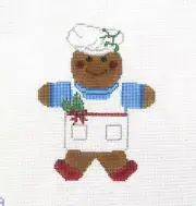 Whimsy and Grace Gingerbread Chef Handpainted Needlepoint Canvas