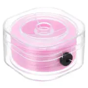 1 Pcs Flat Stretchy Bracelet String, 0.8mm 109 Yards Crystal Elastic, Pink