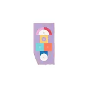 Quut Playtowels Kids/Children Play/Bath Towel 140x70cm Medium Hopscotch 6m+
