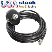 SO239 Magnet Antenna Mount Base Mini-UHF Plug & 5M RG-58 Cable For Mobile Radio