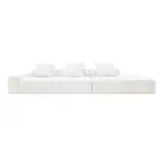 [James Lane] Riley Linen Pure White Modular Sofa - 1x Arm, 2x Armless, 1x Right Terminal