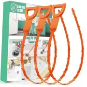 Drain Snake Hair Drain Clog Remover - 3 Pack Shower Snake Sink Unclogger Tool