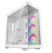 DeepCool CH780 White Panoramic Tempered Glass ATX Case, 1 x Pre-Installed Fans, GPU up to 480mm, USB3.0x4, Audiox1, Type-Cx1 R-CH780-WHADE41-G-1