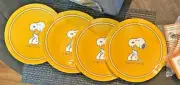 Pottery Barn Snoopy peanuts Plate holiday school party Disney Woodstock SET 4