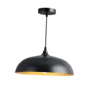 Ceiling Mounted 14 inch Round Dome Modern Farmhouse Style Chandelier, Matte