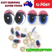 10x Oval Doll Eyes Screw Backed Safety Eyes Rabbit Cartoon Teddy Stuffed Toys