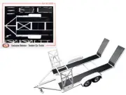 1/18 ACME GMP Tandem Car Trailer & Tire Rack Diecast Plastic Model White 18984