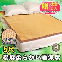 在飛比找momo購物網優惠-【神田職人】送枕套 雙人5尺 3D加厚 柔藤 透氣涼蓆-C 