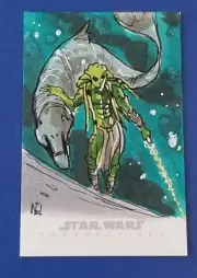 Original Art Unreleased Star Wars Perspectives Color Sketch - Kit Fisto Action 1