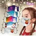 Christmas Theme Childrens reusable face mask (Package of 5 Masks)