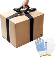 Gipoowaa Box Carrying Strap + 1 Pair Non-Slip Gloves, Handheld Belt for Safely Moving and Lifting Heavy Boxes, Adjustable Belt Cross Style Carry Straps, Suitable for Groceries, Luggage, Move House