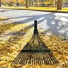 Garden Leaf Rake Yard Tools Metal Rake for Lawns Camping Collecting Leaves