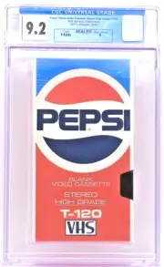 Vintage Pepsi Cola Promo Advertising VHS CGC Graded 9.2-A Sealed 1987 NEW T-120