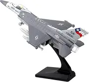 aternee 1:100 Fighter Plane Diescast Alloy Fighter Plane Model with Stand, Gray, 22x15.5x6.5cm