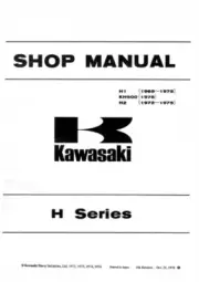 KAWASAKI Mach III IV H1 KH500 H2 Service Manual reprinted edition