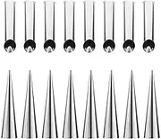 Alipis 16pcs Croissant Mold Croissant Tubes Danish Bread Metal Horns Molds Bread Making Tool Cone Shaped Mold Horn Molds Croissants Baking Cones Mold Stainless Steel Baking Supplies Fried