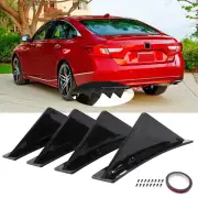 For Honda Accord 4X Shark Fin Rear Bumper Diffuser Spoiler Lip Splitters Wing US