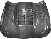 Mustang GT500 KR Style Carbon Fiber Front Engine Hood Cover With Air Vent Compatible For Ford Mustang 2 Door Coupe Bonnet Car Accessories